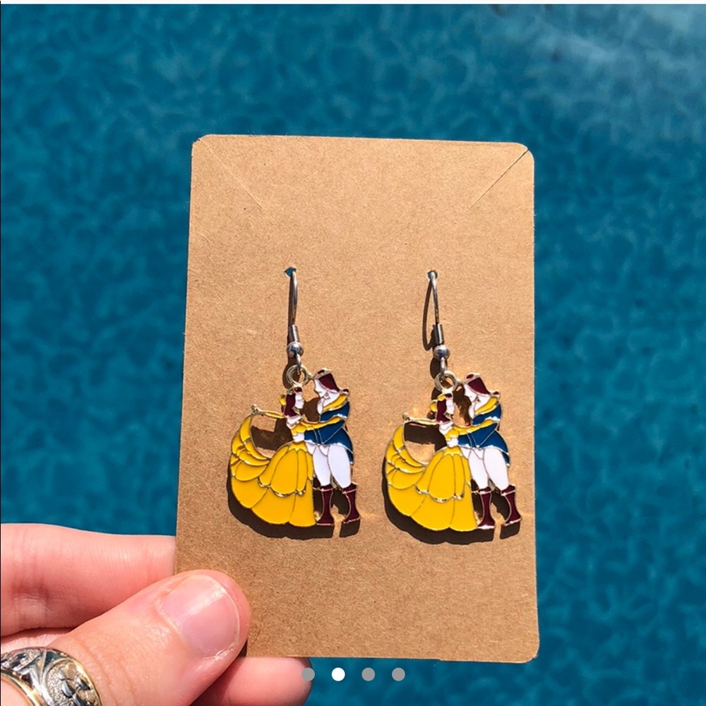 Handmade Beauty and the Beast Earrings